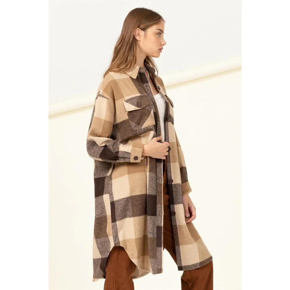 Trendy Throwback Checkered Shacket - Picture 7 of 10